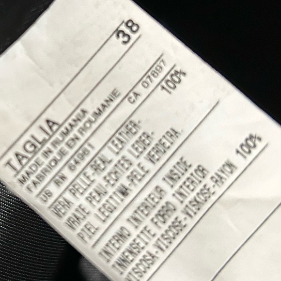 United Colors of Benetton Black Genuine Leather Trench Jacket - Picture 4 of 4